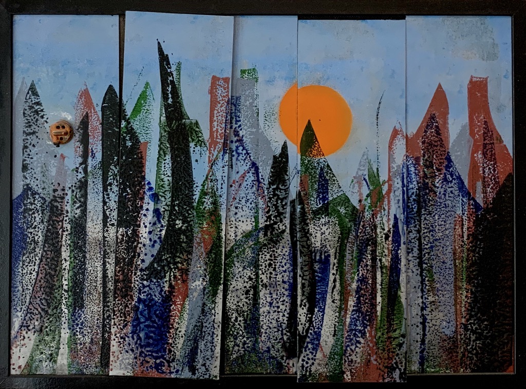 Wald III 2015 52x72 Öl auf Glas