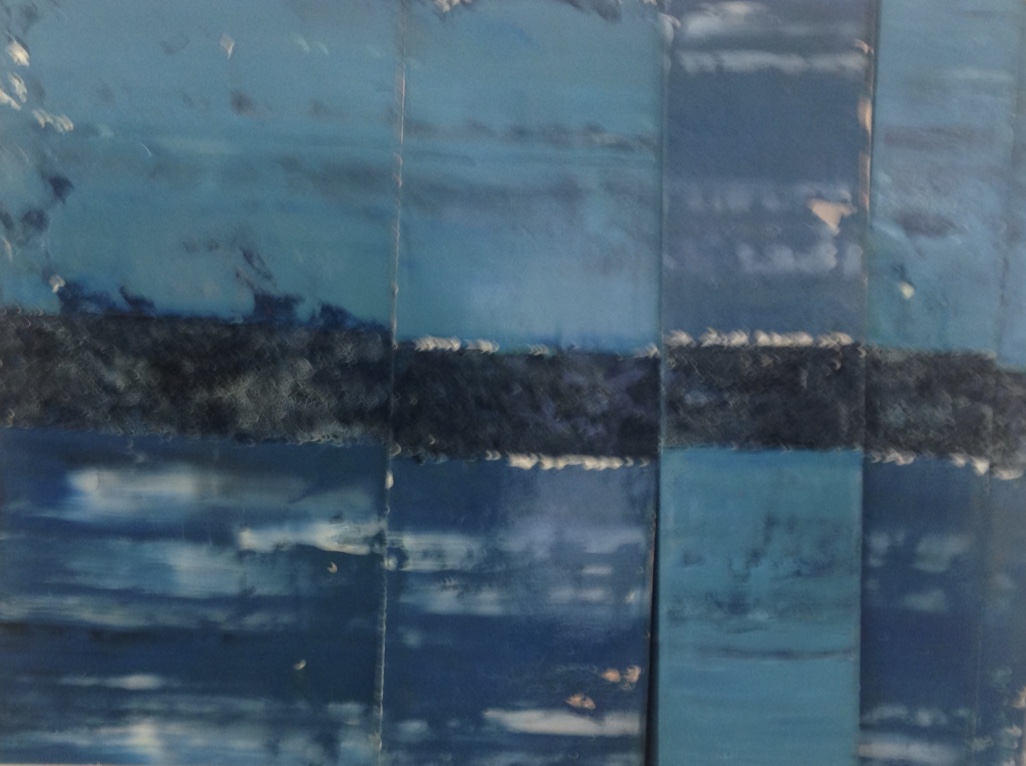 ohne Titel 2014 69X89 Öl auf Glas